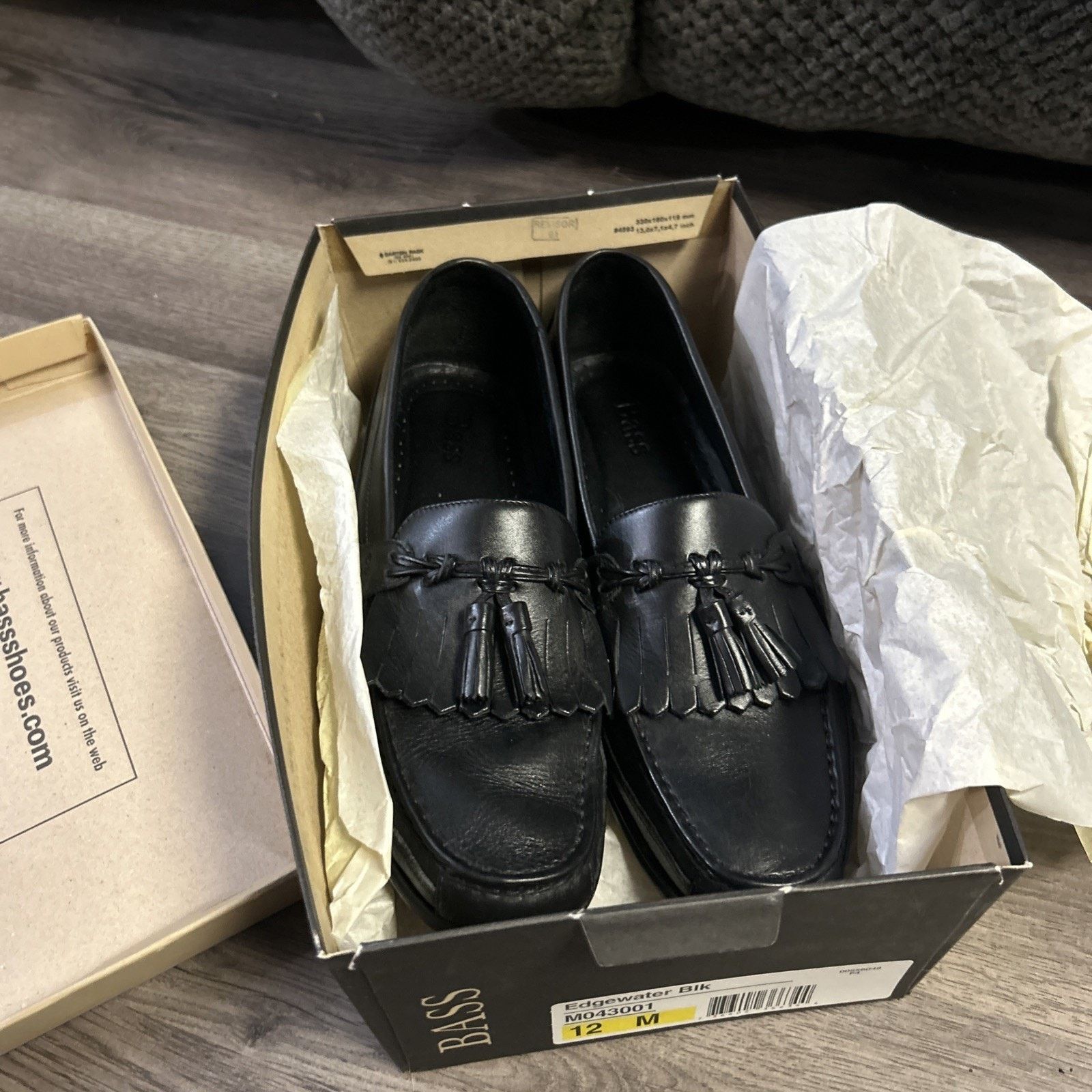 Bass Men’s Bass Loafers With Accent Black Edgewater Size 12 W/Box Size US 12 / EU 45 - 3 Thumbnail