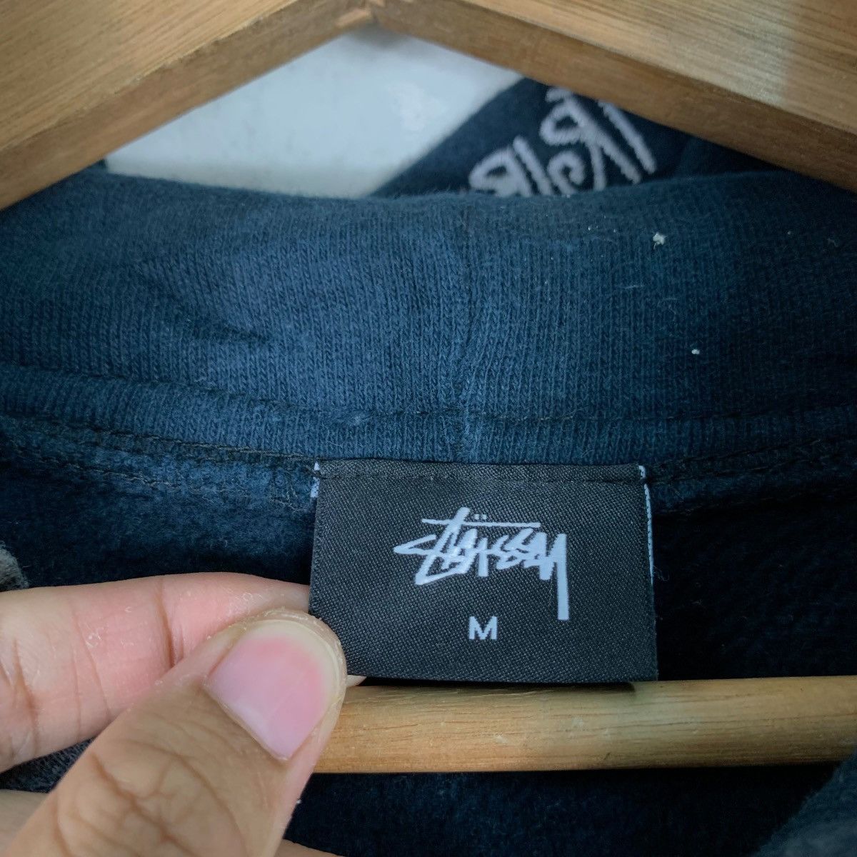 Stussy Trashed STUSSY Big Logo Sun Faded / Burn Hoodies #0823-C37 Size US M / EU 48-50 / 2 - 13 Thumbnail