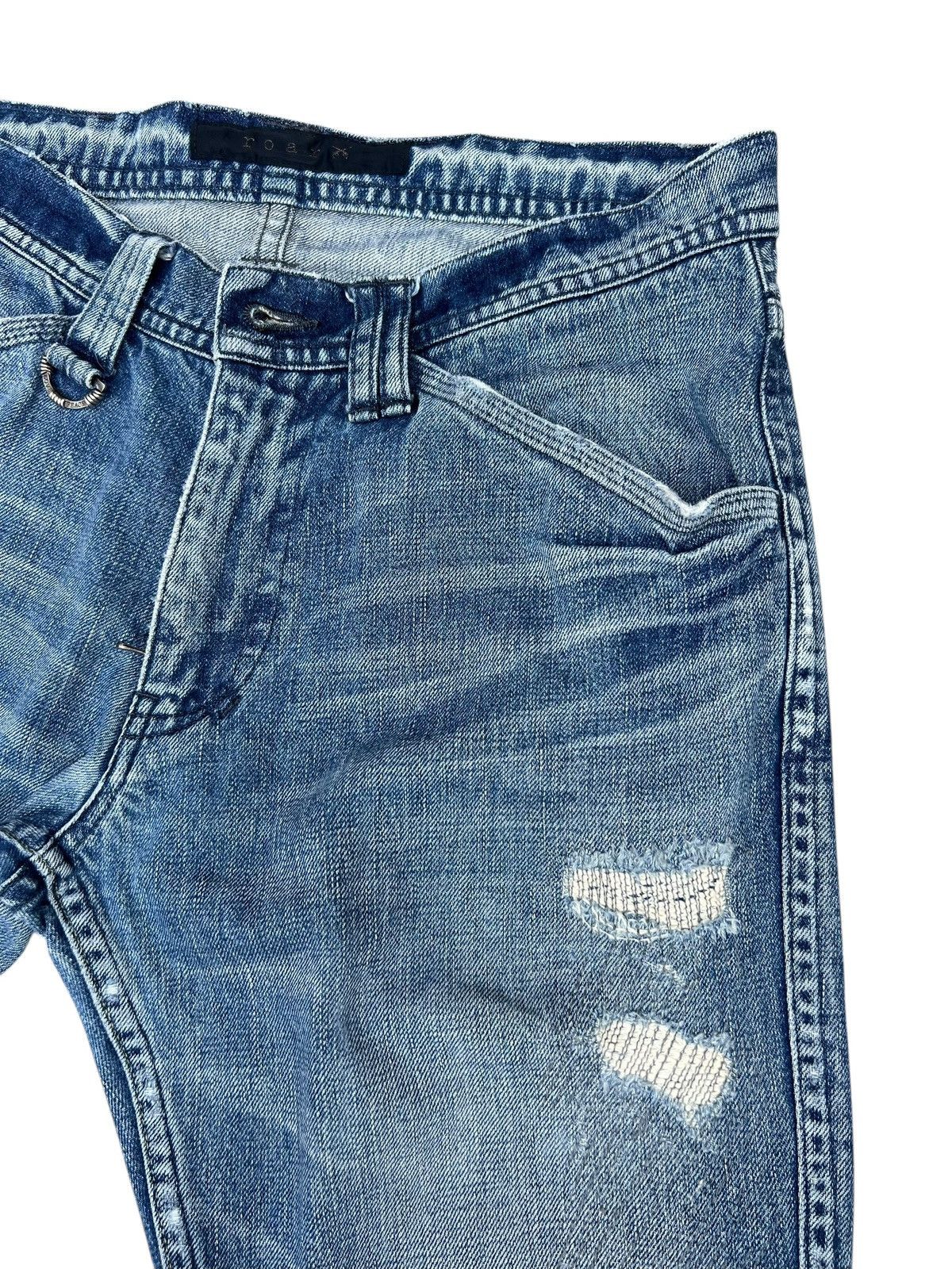 Japanese Brand Vintage Roarguns Japan Distressed Denim Flare Jeans Size US 31 - 9 Thumbnail