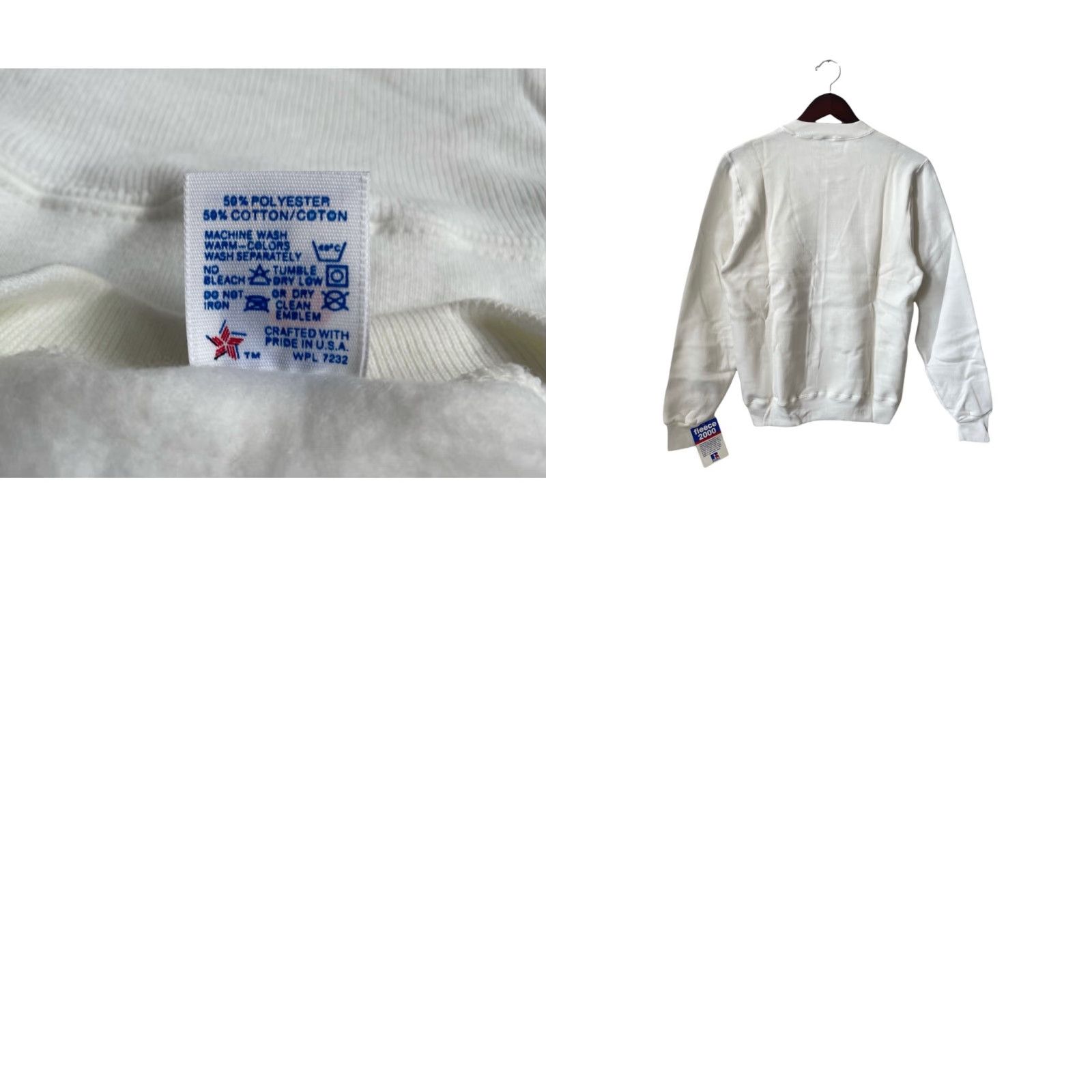 Russell Athletic VINTAGE Russell Athletic Sweatshirt Mens XS Crewneck 90s White Deadstock NWT USA Size US XS / EU 42 / 0 - 8 Thumbnail