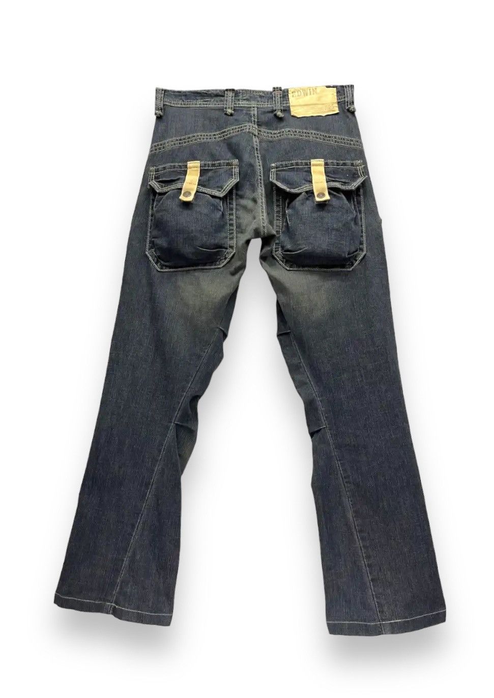 Edwin × Vintage FYE🔥Vtg EDWIN XVS Bush Cargo Tactical Stretch Denim Flared Size US 30 / EU 46 - 3 Thumbnail
