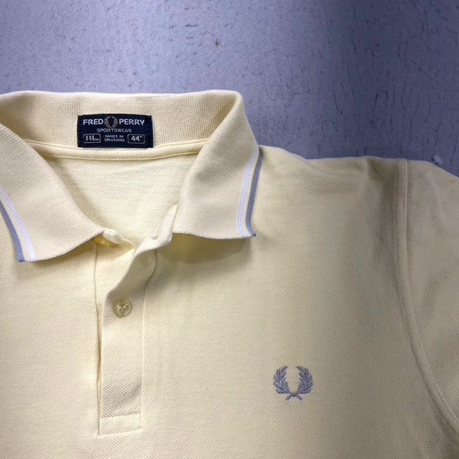 Fred Perry Fred Perry Polo Shirt Mens 44 Pique Cotton 100% Designer Casual Golf Tennis Polo Shirt M Yellow Mens Size US M / EU 48-50 / 2 - 2 Thumbnail