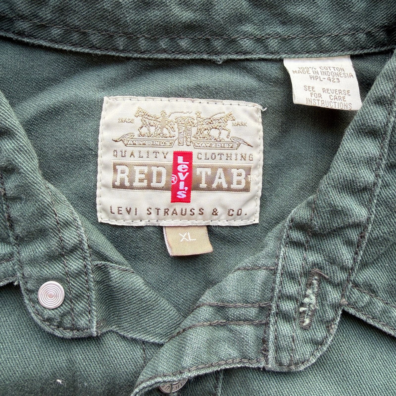 Levi's Vintage 90s Levi’s Red Tab Workwear Button Up Shirt XL Size US XL / EU 56 / 4 - 3 Thumbnail