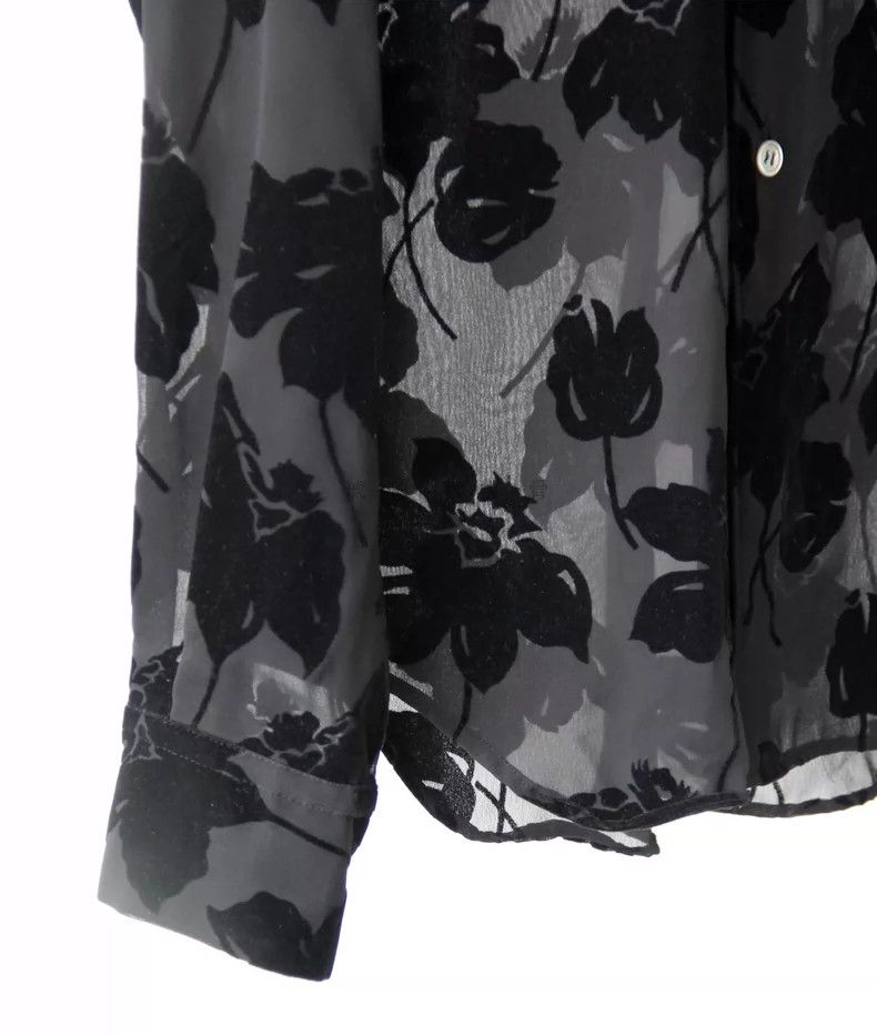 Comme des Garcons Comme Des Garcons Flocked flower see-through shirt Size M / US 6-8 / IT 42-44 - 4 Thumbnail