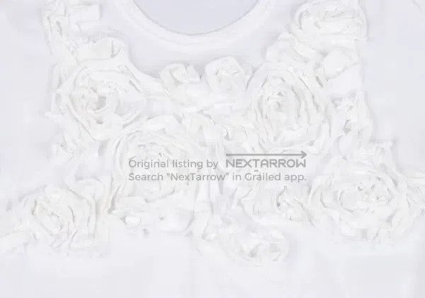 Other Comme Des Garcons size F White vintage rose flower top Size S / US 4 / IT 40 - 5 Thumbnail
