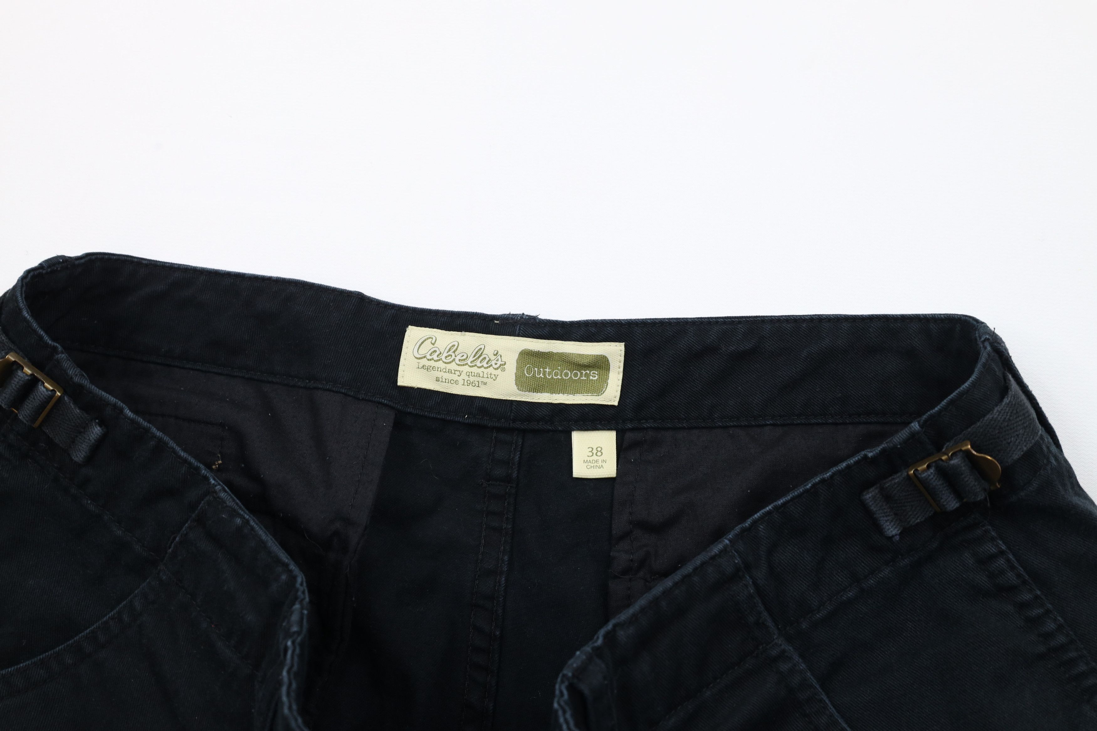 Cabelas × Vintage Vintage Cabelas Heavyweight Surplus Cargo Shorts Black Size US 38 / EU 54 - 6 Thumbnail
