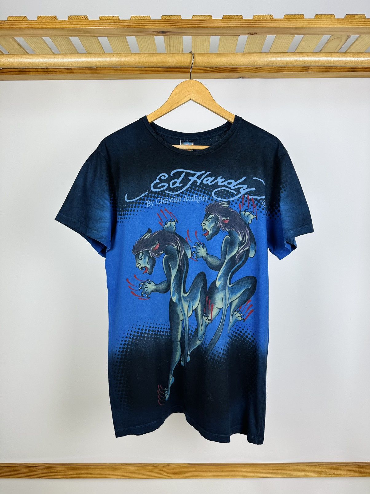 Ed Hardy Vintage Ed Hardy by Christian Audigier Big Logo Lion Rare Size US XL / EU 56 / 4 - 1 Thumbnail