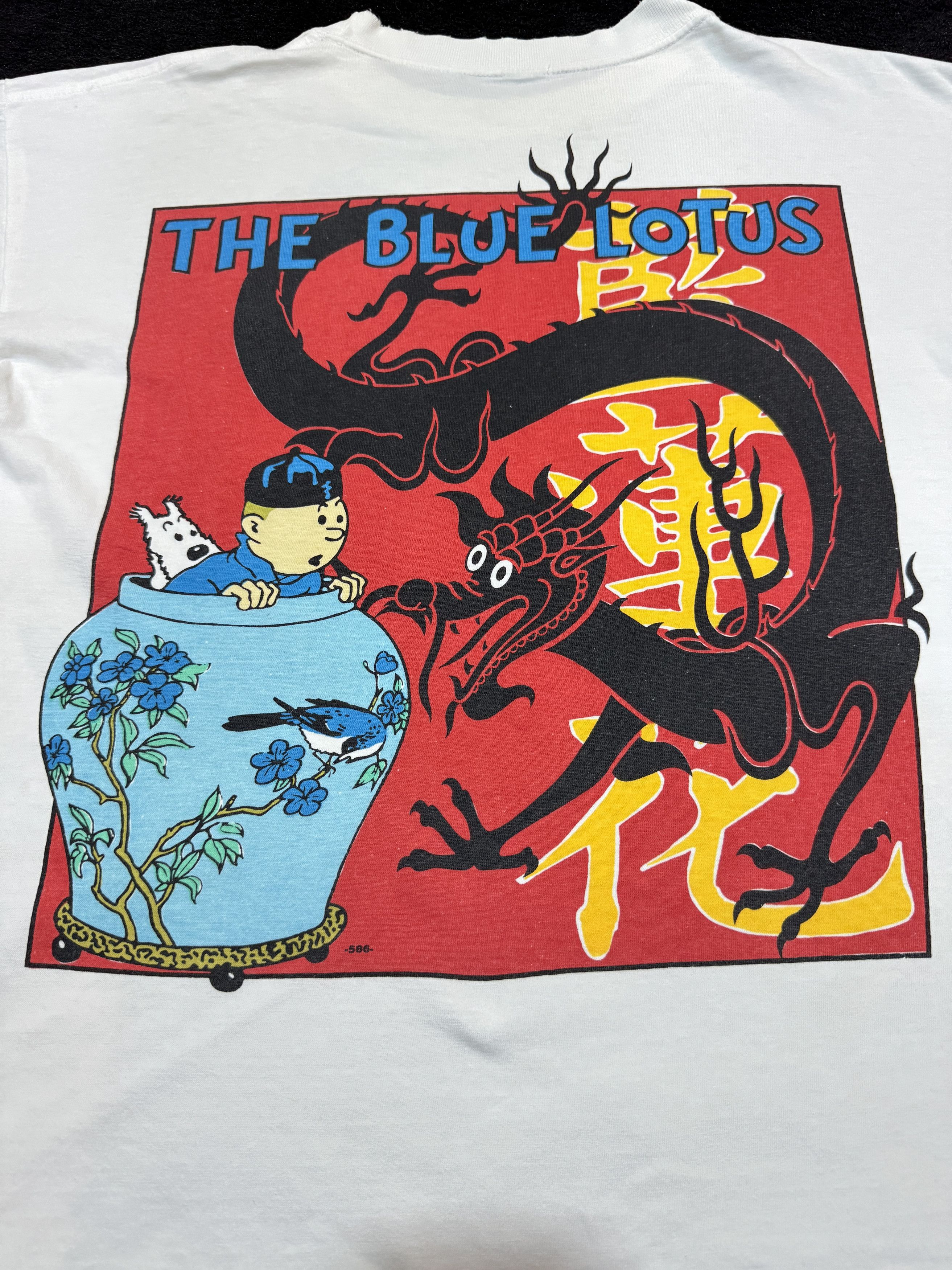 Vintage Vintage The Adventure Of Tintin The Blue Lotus T shirt Size US M / EU 48-50 / 2 - 2 Thumbnail