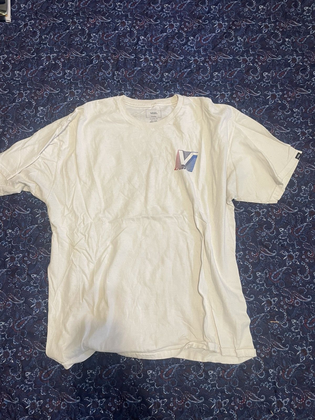 Vans Vans White Tee Size US XL / EU 56 / 4 - 1 Thumbnail