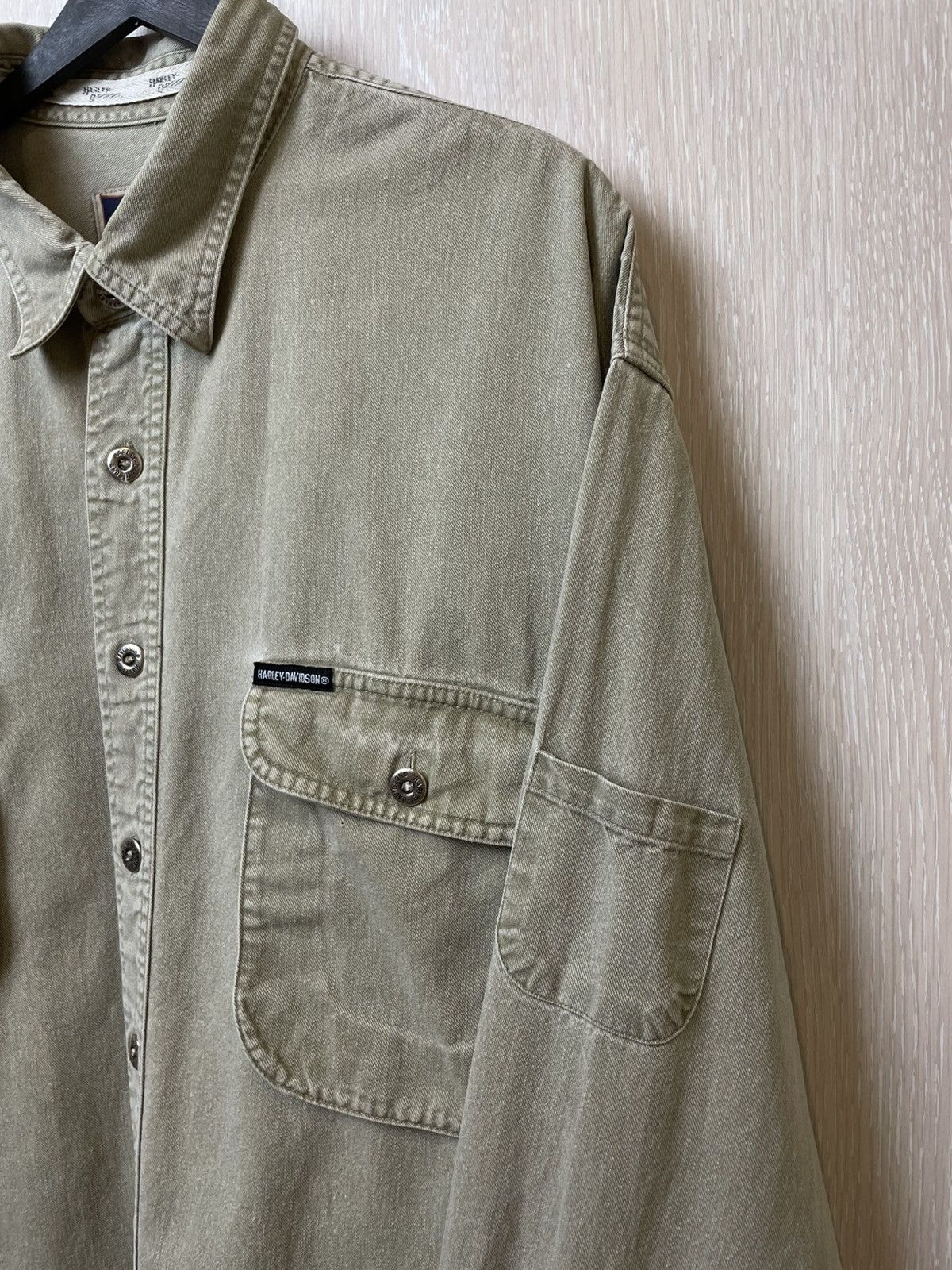 Band Tees × Harley Davidson × Vintage Vintage Harley Davidson Motorcycles Button Down Shirt Size US XXL / EU 58 / 5 - 3 Thumbnail