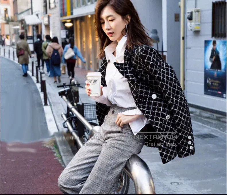 Chanel Chanel Black and white plaid 19c cruise series knitted jac Size XXS / US 00 / IT 34 - 8 Thumbnail