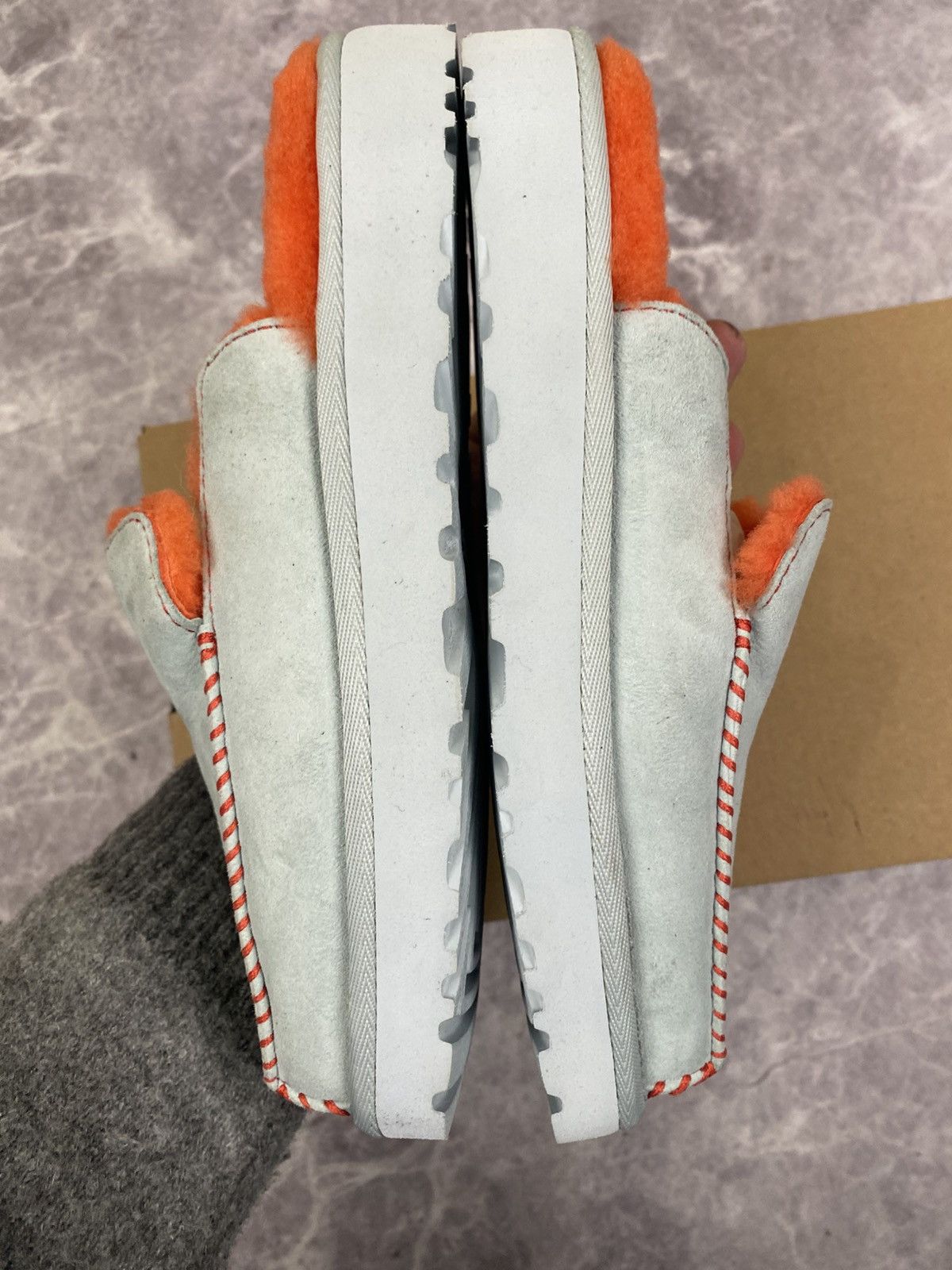 Eckhaus Latta Ugg x Eckhaus Latta Square Toe Sheepskin and Leather Mules Size US 8 / IT 38 - 5 Thumbnail