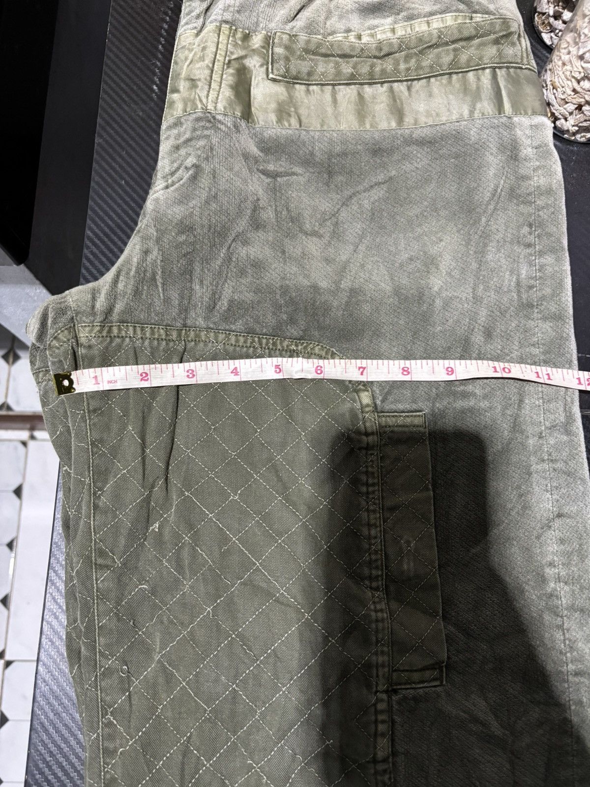 Homme Plisse Issey Miyake ISSEY MIYAKE WASHED GREEN PANELED PANTS Size US 30 / EU 46 - 23 Thumbnail