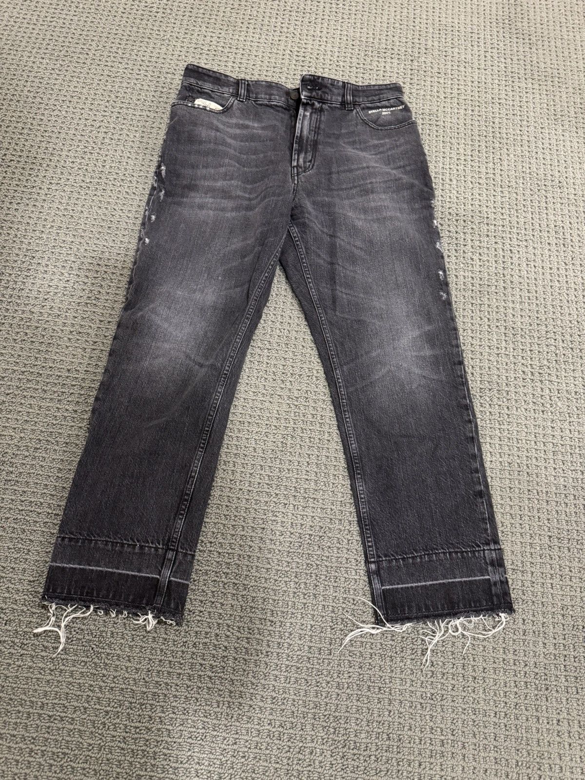 Stella McCartney Luxury Made in Italy distressed jeans in faded black Size US 32 / EU 48 - 1 Thumbnail