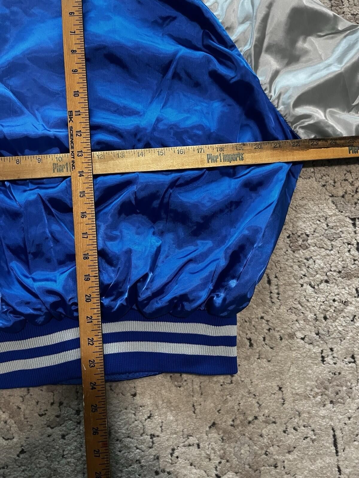Other Vintage France Satin Varsity Jacket Blue Gre DeLong Snap M Size US M / EU 48-50 / 2 - 5 Thumbnail