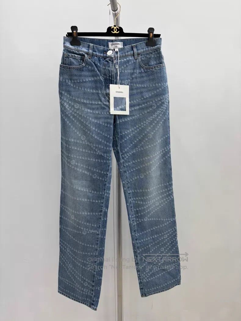Chanel Chanel Blue straight jeans Size 25" / US 0 / IT 36 - 1 Thumbnail