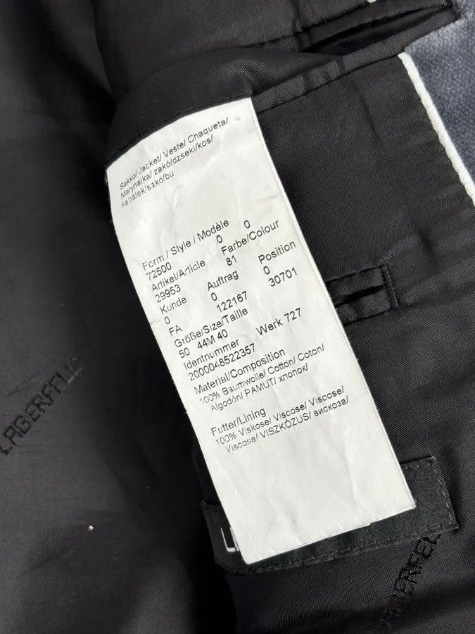 Karl Lagerfeld Lagerfeld Grey Cotton Officer Buttoned Blazer Jacket Size 42R - 11 Thumbnail