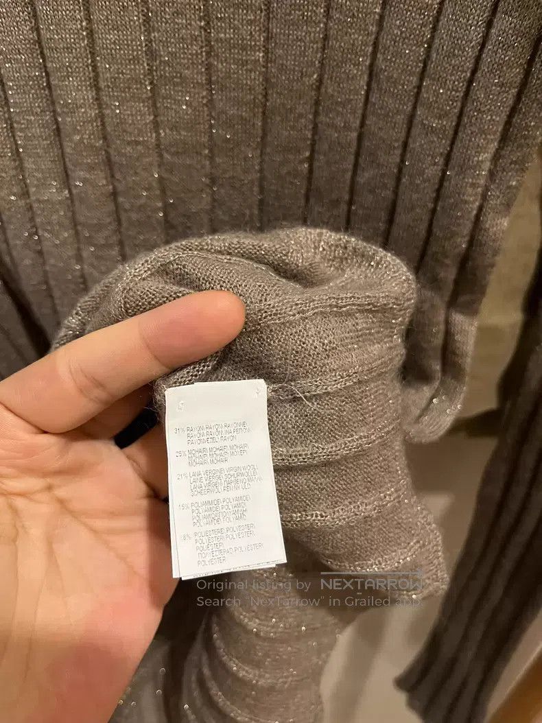 Brunello Cucinelli Brunello Cucinelli Wool Silver Thread Knitted Sweater Size XS / US 0-2 / IT 36-38 - 4 Thumbnail