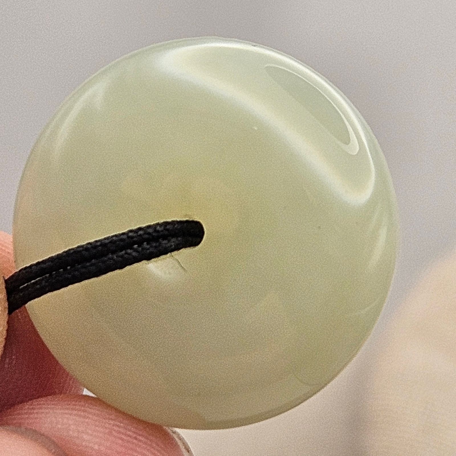 Other CHINESE WHITE JADE PI DISC PENDANT NECKLACE HETIAN STYLE Size ONE SIZE - 4 Thumbnail