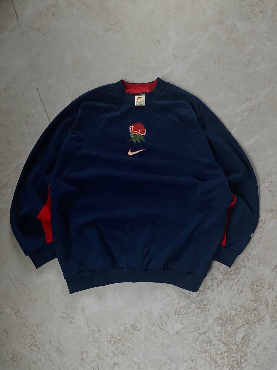 Vintage 90s Nike England Rugby Football Sweatshirt RARE