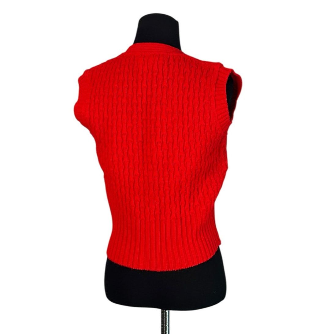 Vintage Vintage red buttoned sweater vest size Small Size S / US 4 / IT 40 - 6 Thumbnail