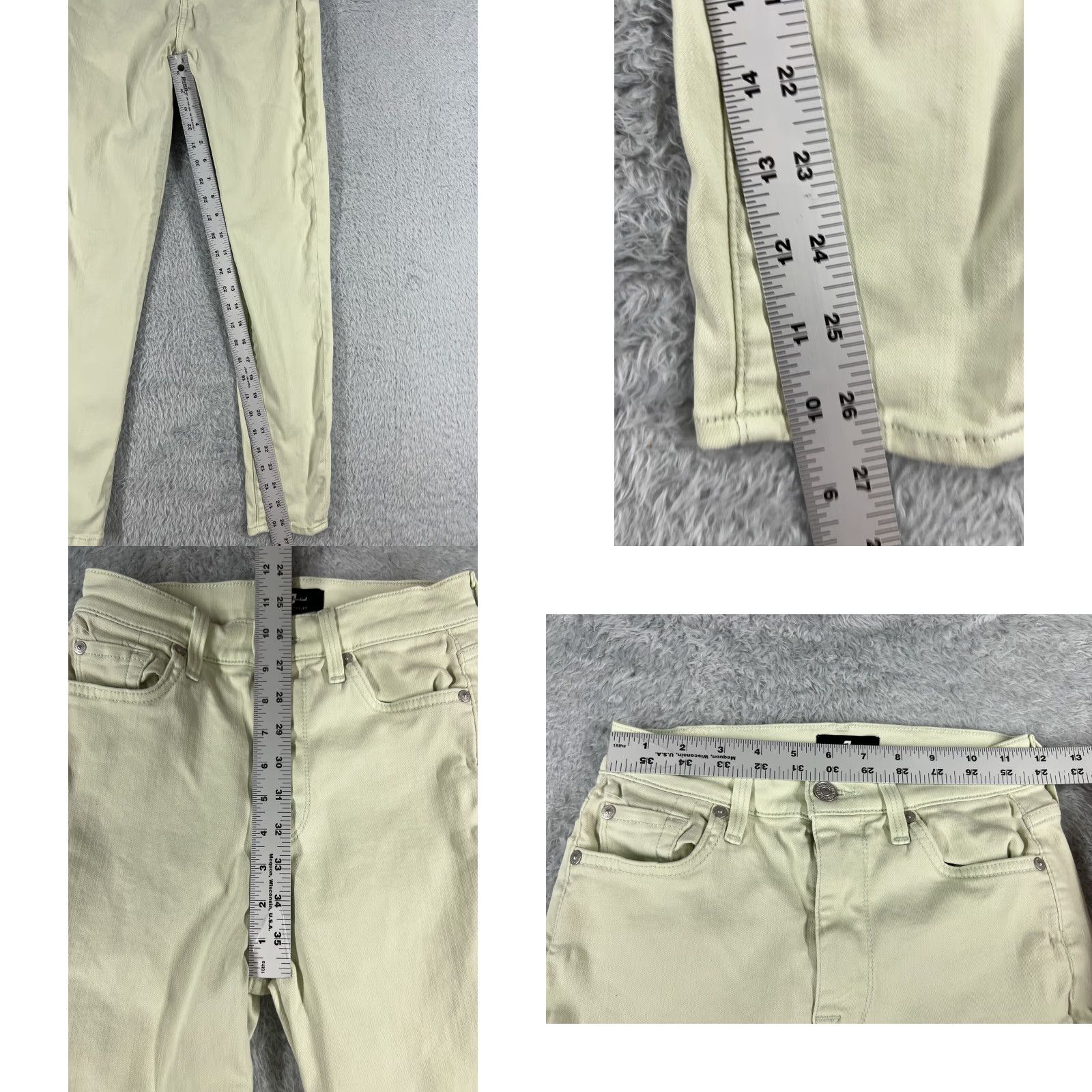 7 For All Mankind 7 For All Mankind Jeans Women Skinny Denim Green 25 24x27 Mid Rise Regular Inseam 27 in 5-Pocket Stretch Cotton Vintage No N/A Size 42" / US 20 - 8 Thumbnail