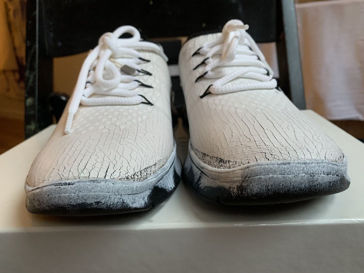 image of Maison Margiela Margiela Painted White Sneakers Margiela Sock Sneakers, Men's (Size 9)