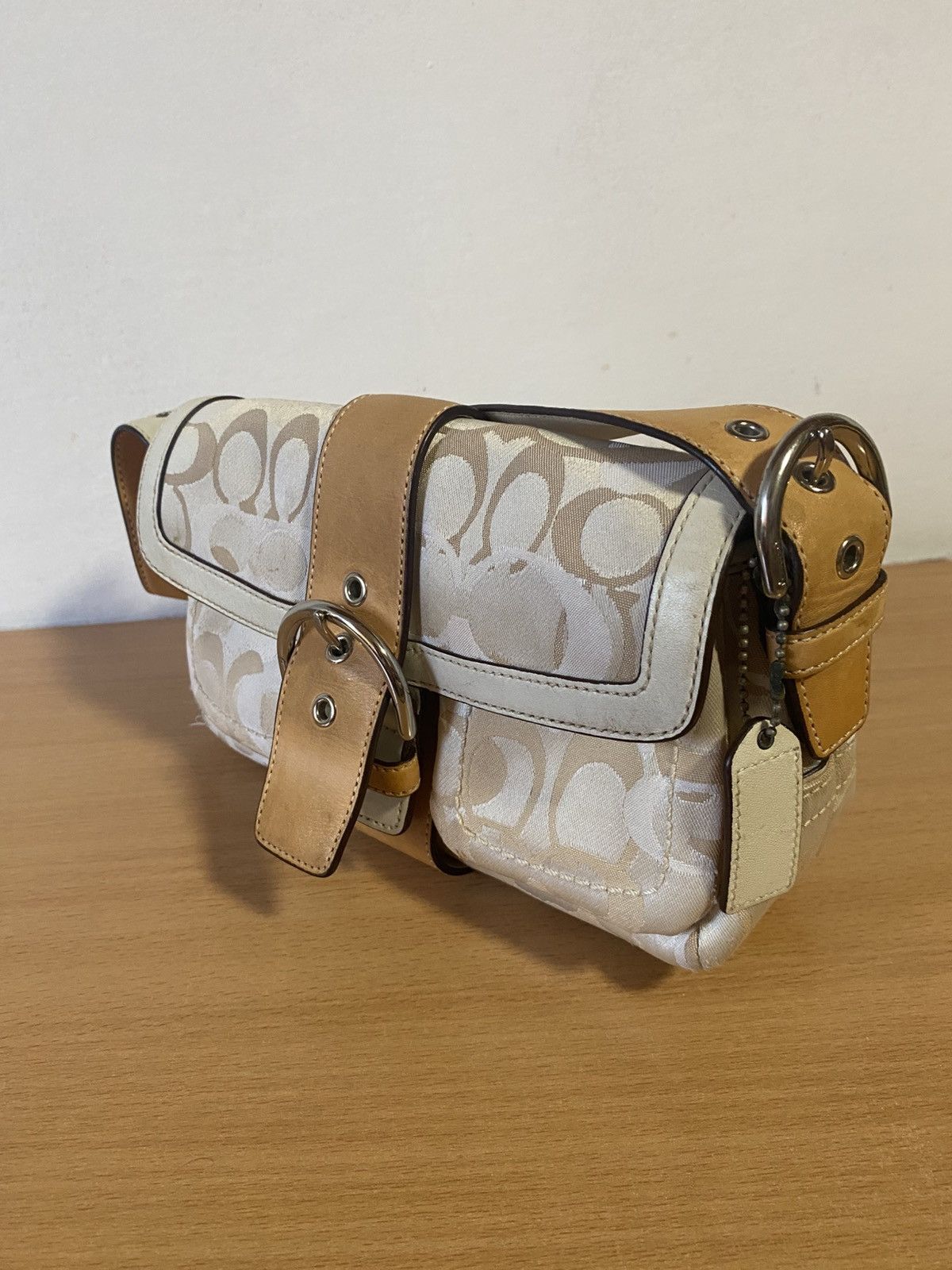 Coach Vintage Y2K Coach White Mini Square Soho Shoulder Bag Size ONE SIZE - 3 Thumbnail