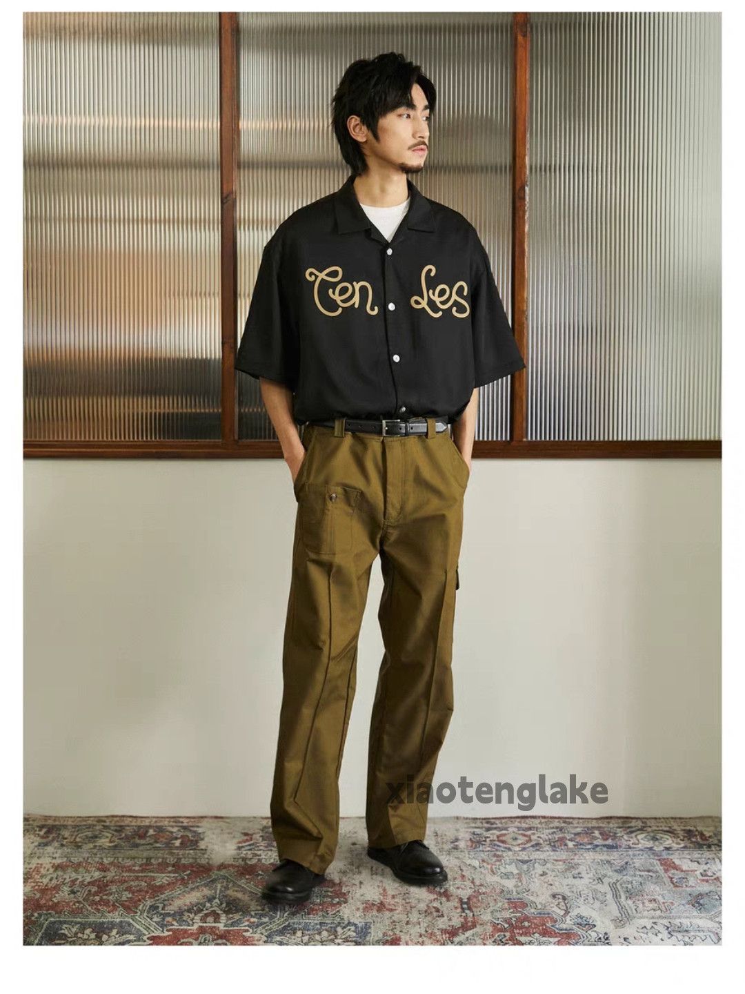 Vintage Outdoor sports surf yuppie pattern graphic cuban shirt Size US L / EU 52-54 / 3 - 2 Thumbnail