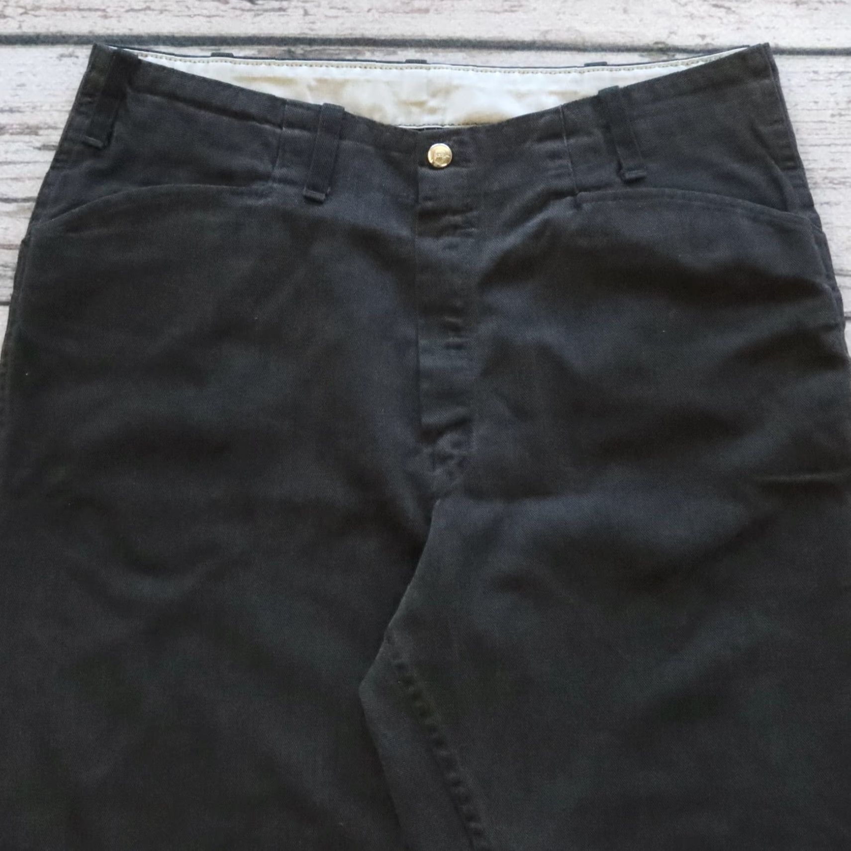 Ben Davis VINTAGE Ben Davis Black Work Pants Union Made in USA Yellow Tag, Size 34, Cotton Blend, Pants, Men’s? Size US 34 / EU 50 - 2 Thumbnail