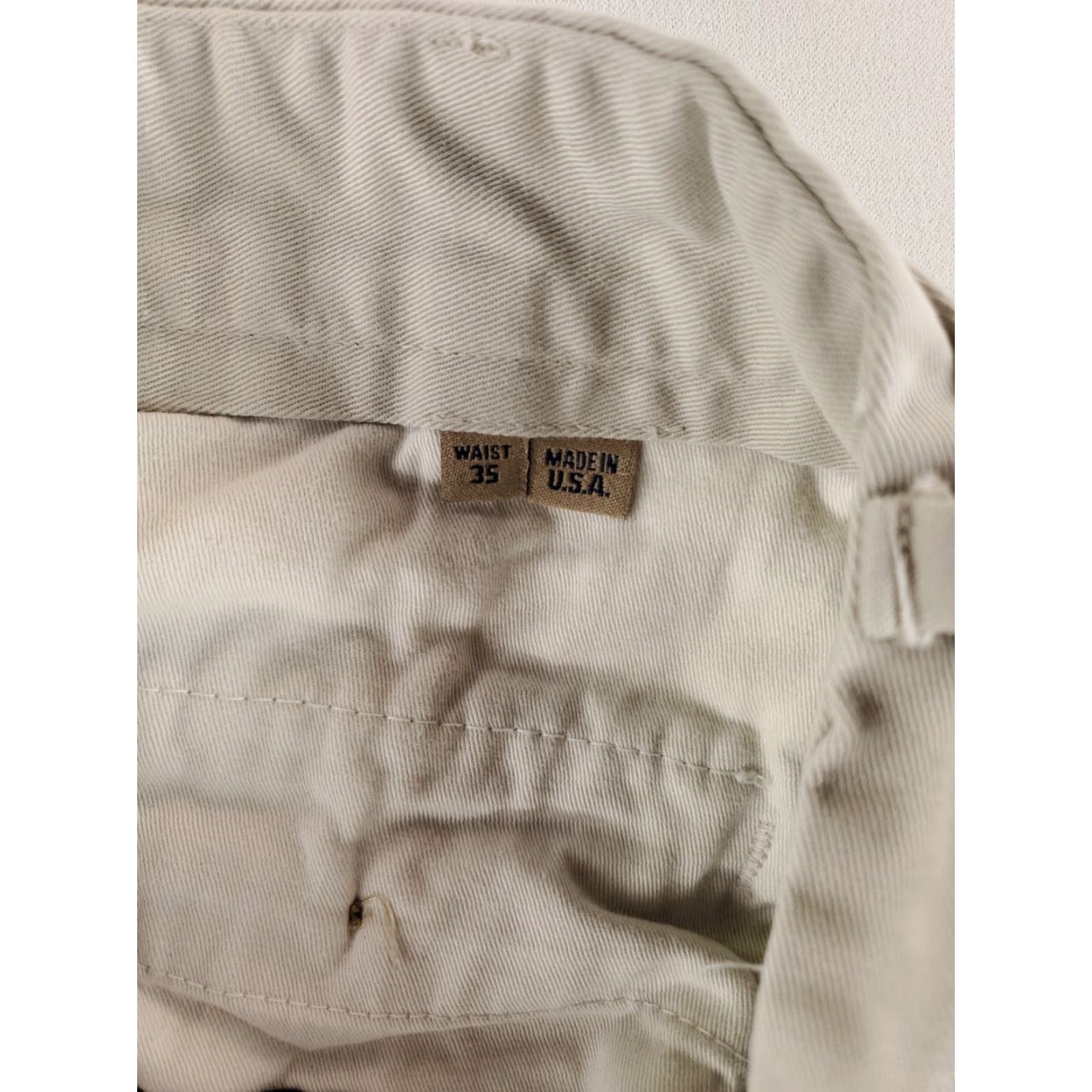 Bills Khakis Bills Khakis Classic Fit Pants Made USA Beige Pleated Mens 33 Chino 29 Inseam Ivory 33x29 Mens Size US 33 - 4 Thumbnail