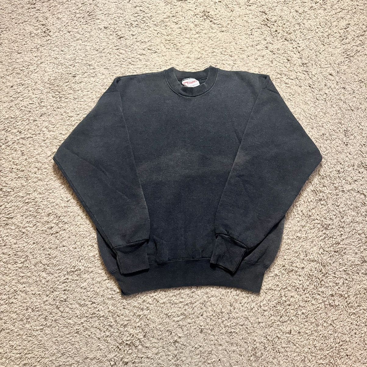 Vintage Vintage 90's Black Fade Blank Minimalist Sweatshirt Size US XL / EU 56 / 4 - 6 Thumbnail