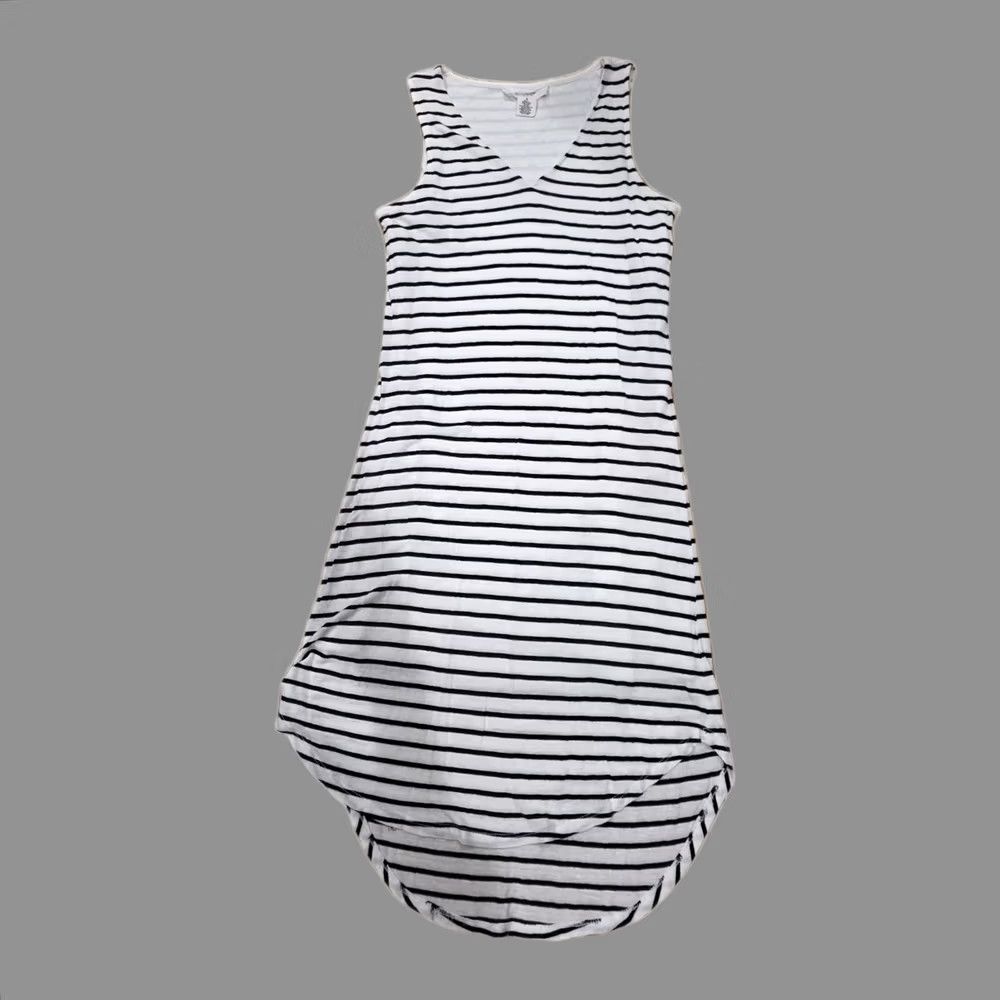 Vintage Workshop Sleevless Striped Dress Hi Lo Small Dress Length Knee White Womens A-Line Mermaid Mini Maxi Knee Length S Sleeveless Size S / US 4 / IT 40 - 1 Thumbnail