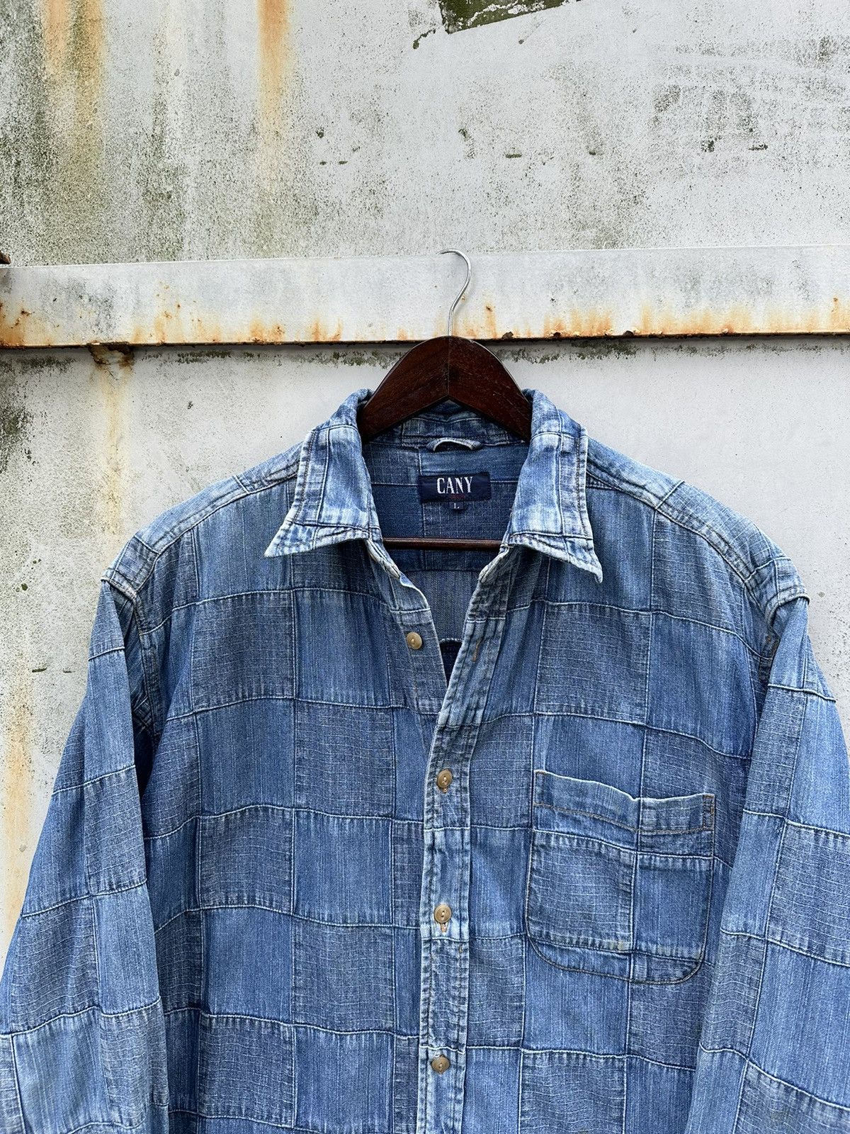 Vintage 👹Vintage Cany Jeans Patchwork Button Down Jacket Size US L / EU 52-54 / 3 - 3 Thumbnail