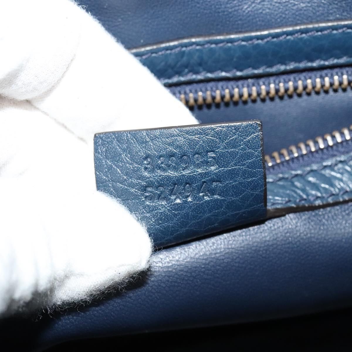 Gucci GUCCI Shoulder Bag Leather Blue Gold Size ONE SIZE - 12 Thumbnail