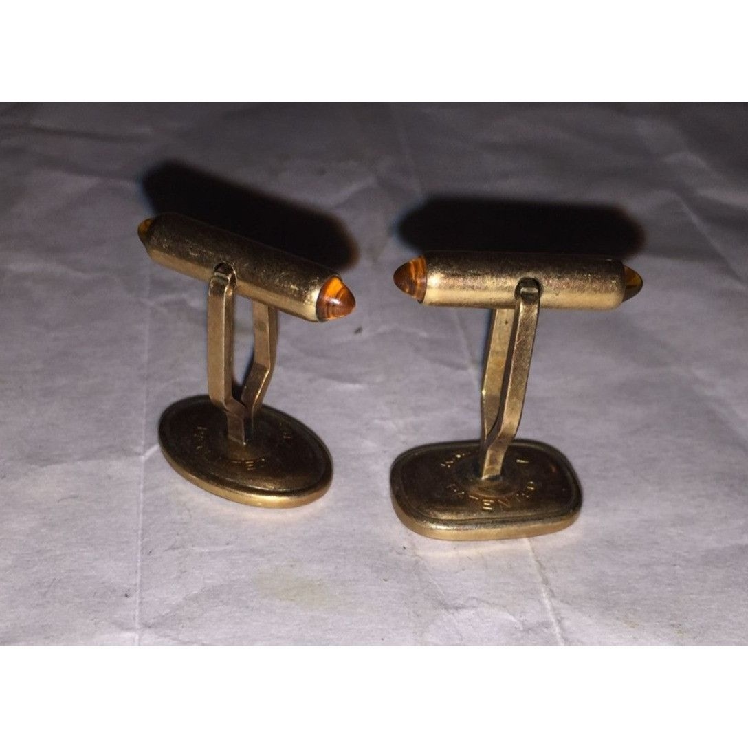 Other Vintage Men's Gold Tone/Bronze Oval Shaped Cuff Links Size ONE SIZE - 3 Thumbnail