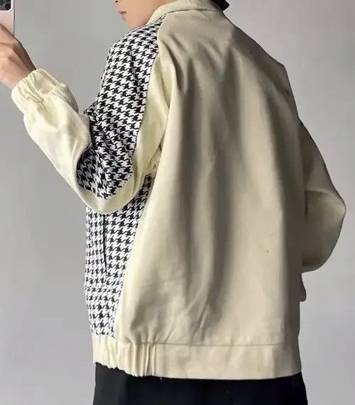 VIBE Retro houndstooth patchwork jacket coat Size US XL / EU 56 / 4 - 3 Thumbnail