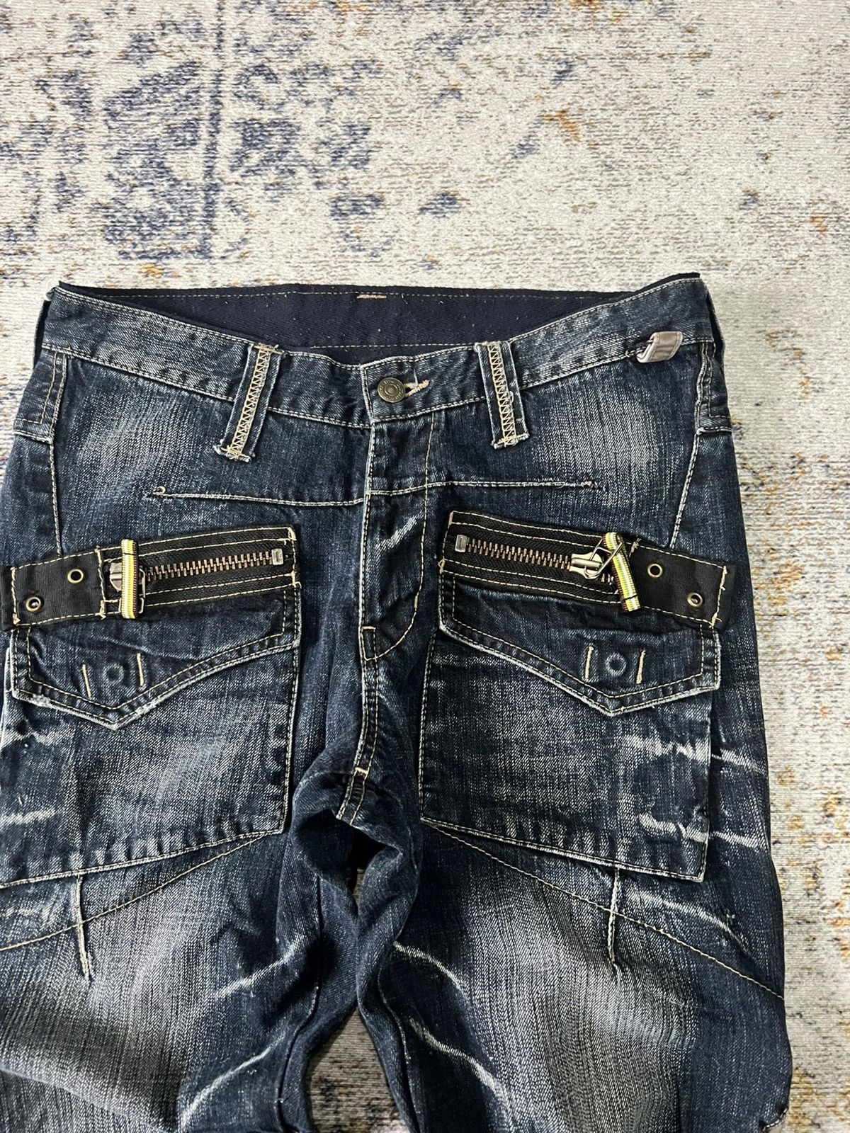 Issey Miyake × Japanese Brand × PPFM PPFM Rebuild Zipper Denim Punk Bondage Style Size US 31 - 5 Thumbnail