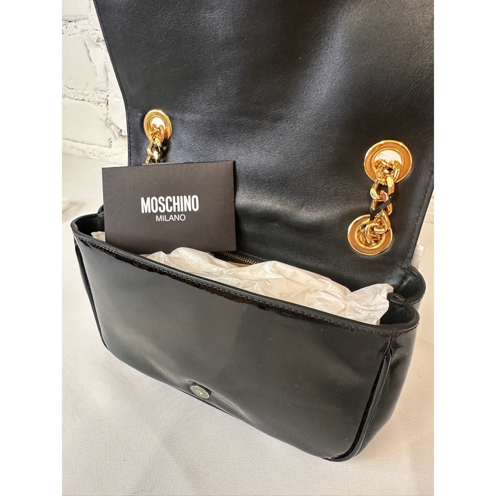 Moschino AW22 MOSCHINO Couture Jeremy Scott Logo Leather Shoulder Bag Size ONE SIZE - 13 Thumbnail