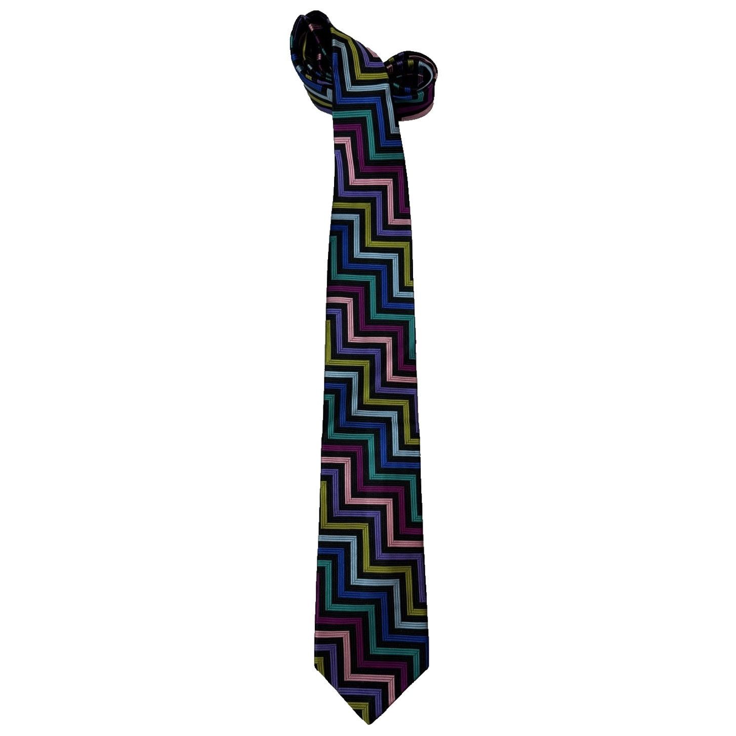 Robert Talbott Vintage Robert Talbott Tie 100% Silk Rainbow USA Twee Stripe Size ONE SIZE - 1 Thumbnail