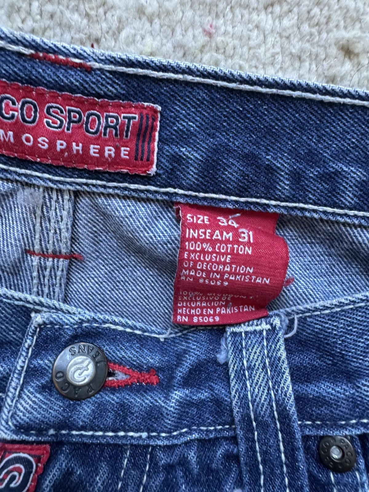 JNCO Y2K PACO Sport JNCO-Style Baggy Wide Leg Jeans 34W Size US 34 / EU 50 - 5 Thumbnail