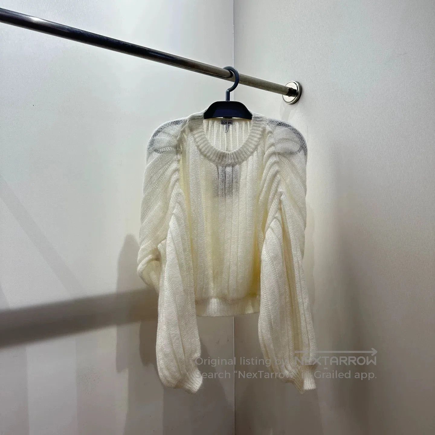 Loewe Loewe Milk White Mohair Lantern Sleeve Sweater. Size XS / US 0-2 / IT 36-38 - 1 Thumbnail