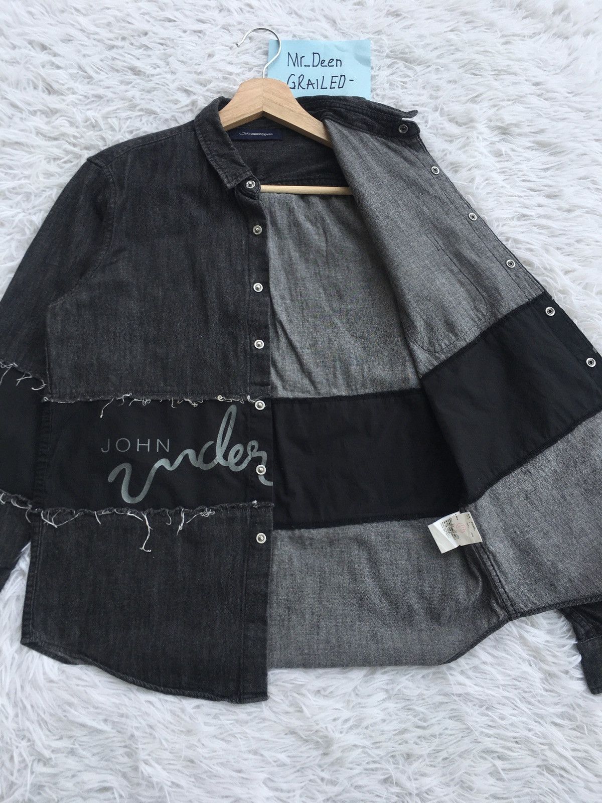 Undercover Rare John Undercover Spell out Buttons Shirt Size US M / EU 48-50 / 2 - 11 Thumbnail