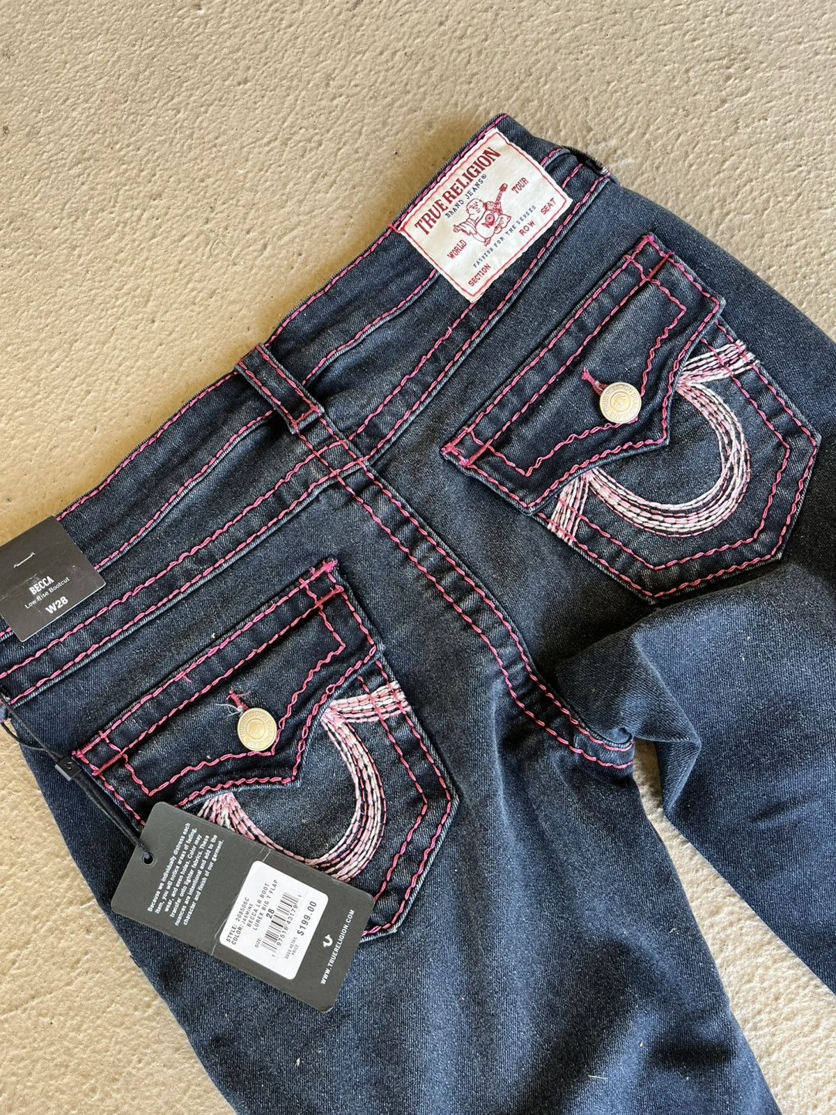 True Religion True Religion Women's Navy and Pink Jeans Size 28" / US 6 / IT 42 - 6 Thumbnail