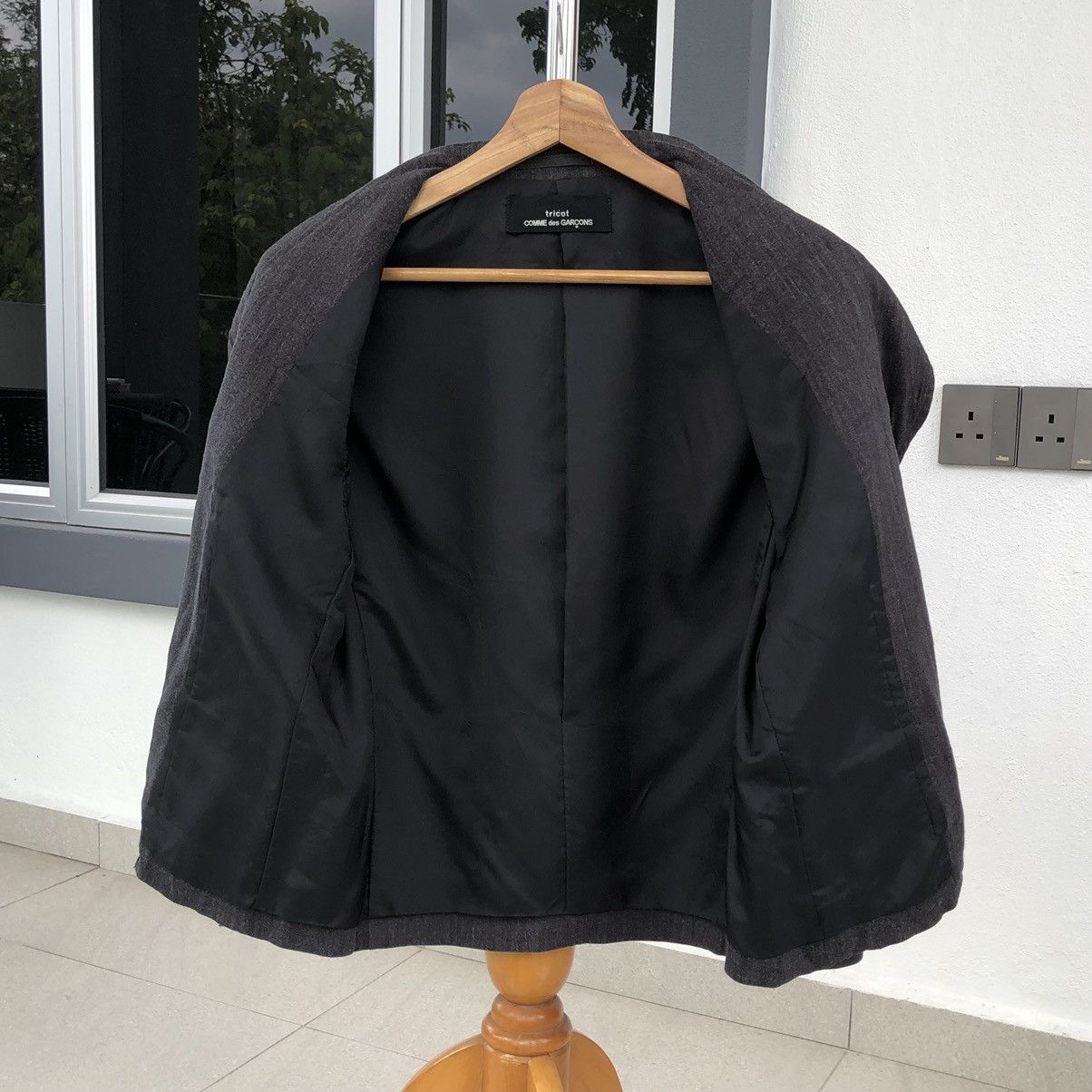 Comme des Garcons Comme des Garçons Trickot Silk Lined Blazer Jacket Size M / US 6-8 / IT 42-44 - 5 Thumbnail