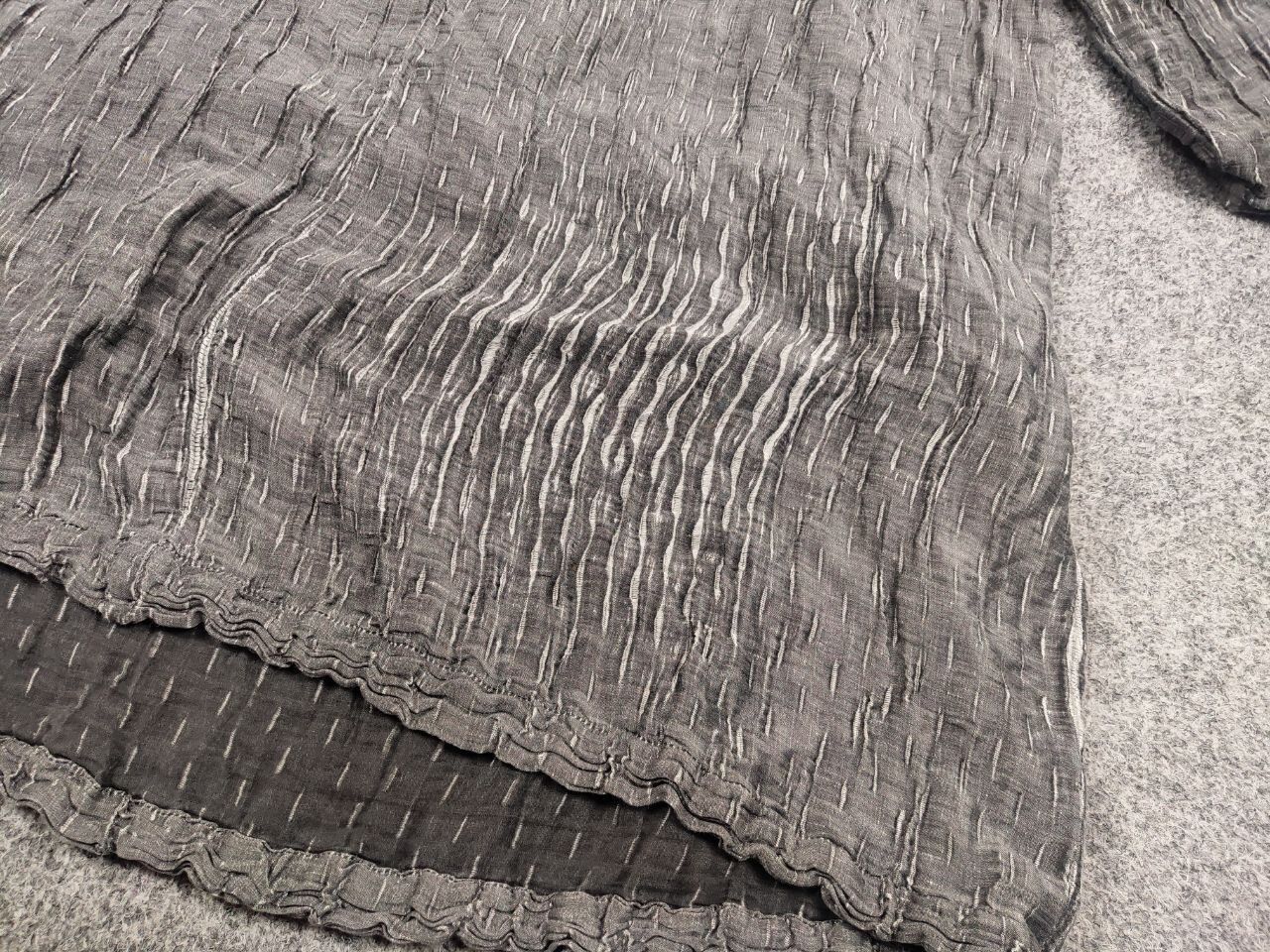 Designer Grizas Design Light Linen Silk Blend Dark Gray Tunic Size S / US 4 / IT 40 - 13 Thumbnail
