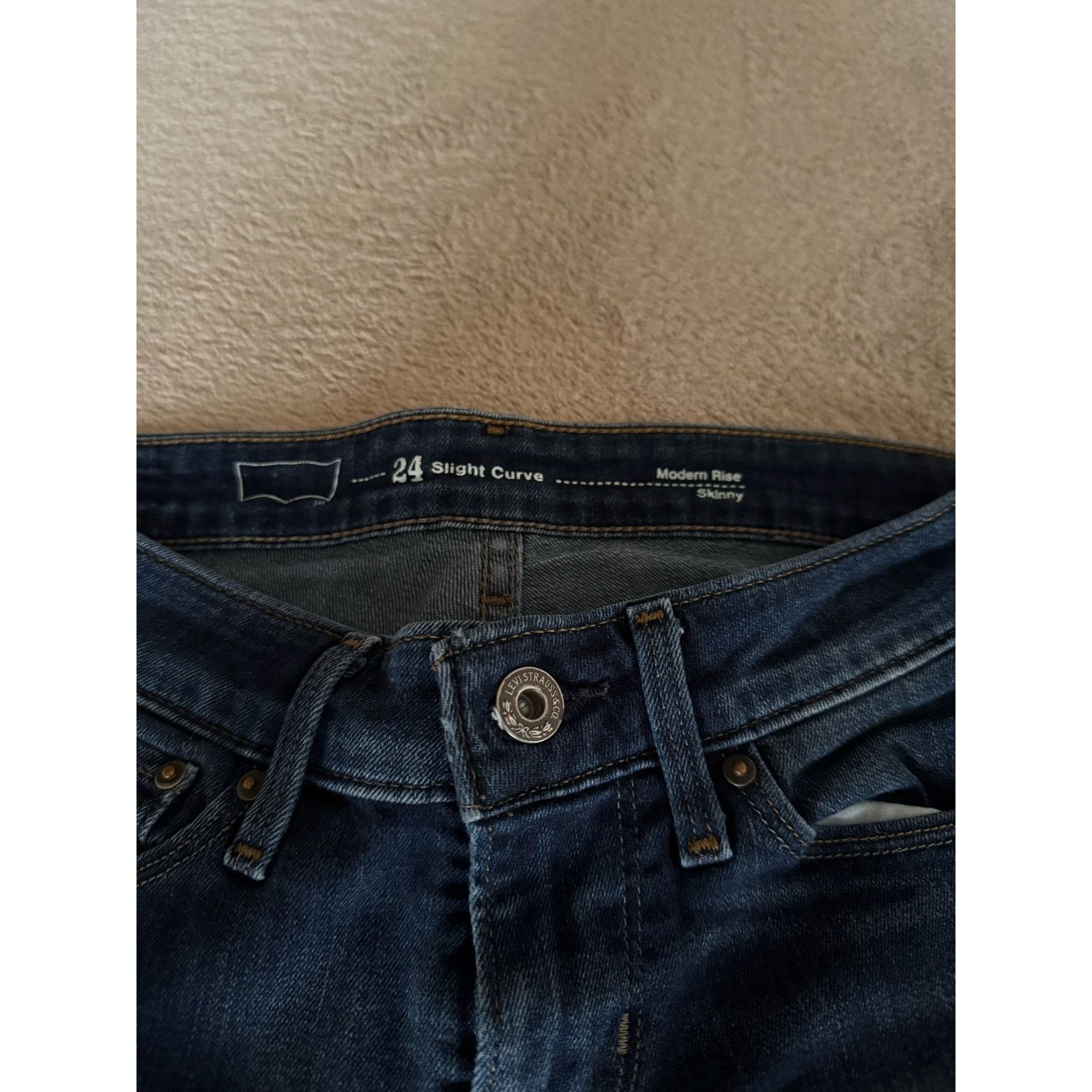Levi's Levi’s Slight Curve Skinny Jeans Modern Rise Dark Indigo Size 24" / US 00 / IT 34 - 3 Thumbnail