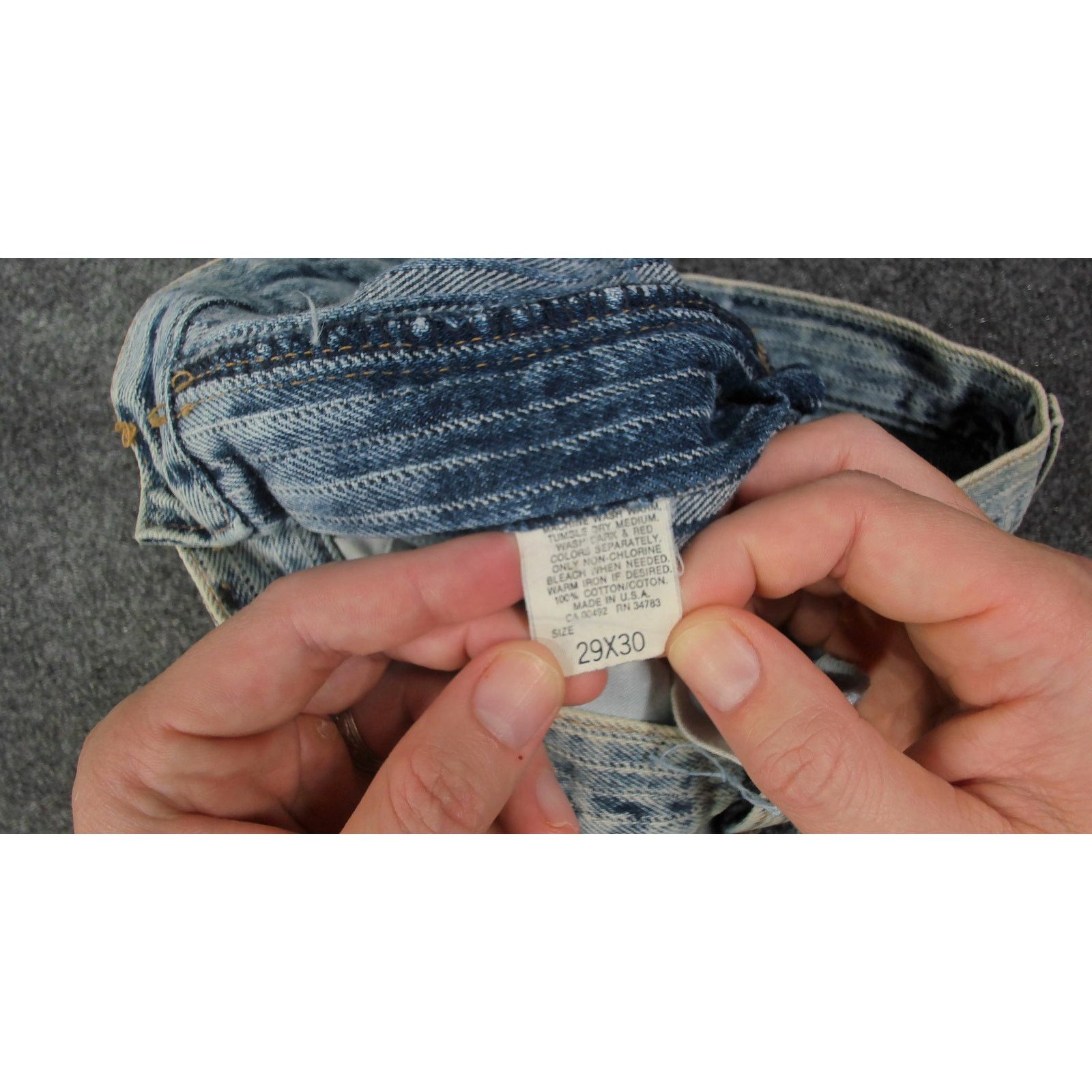Lee VTG 80s Rare Pinstripe Lee Riders High Waisted Denim 29x31 Size 30" / US 8 / IT 44 - 9 Thumbnail