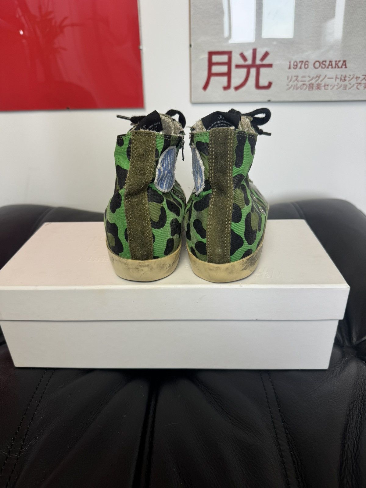 Golden Goose Golden Goose Hi Top Sneakers Italy Leopard Camo Green Rare Size US 8 / IT 38 - 3 Thumbnail
