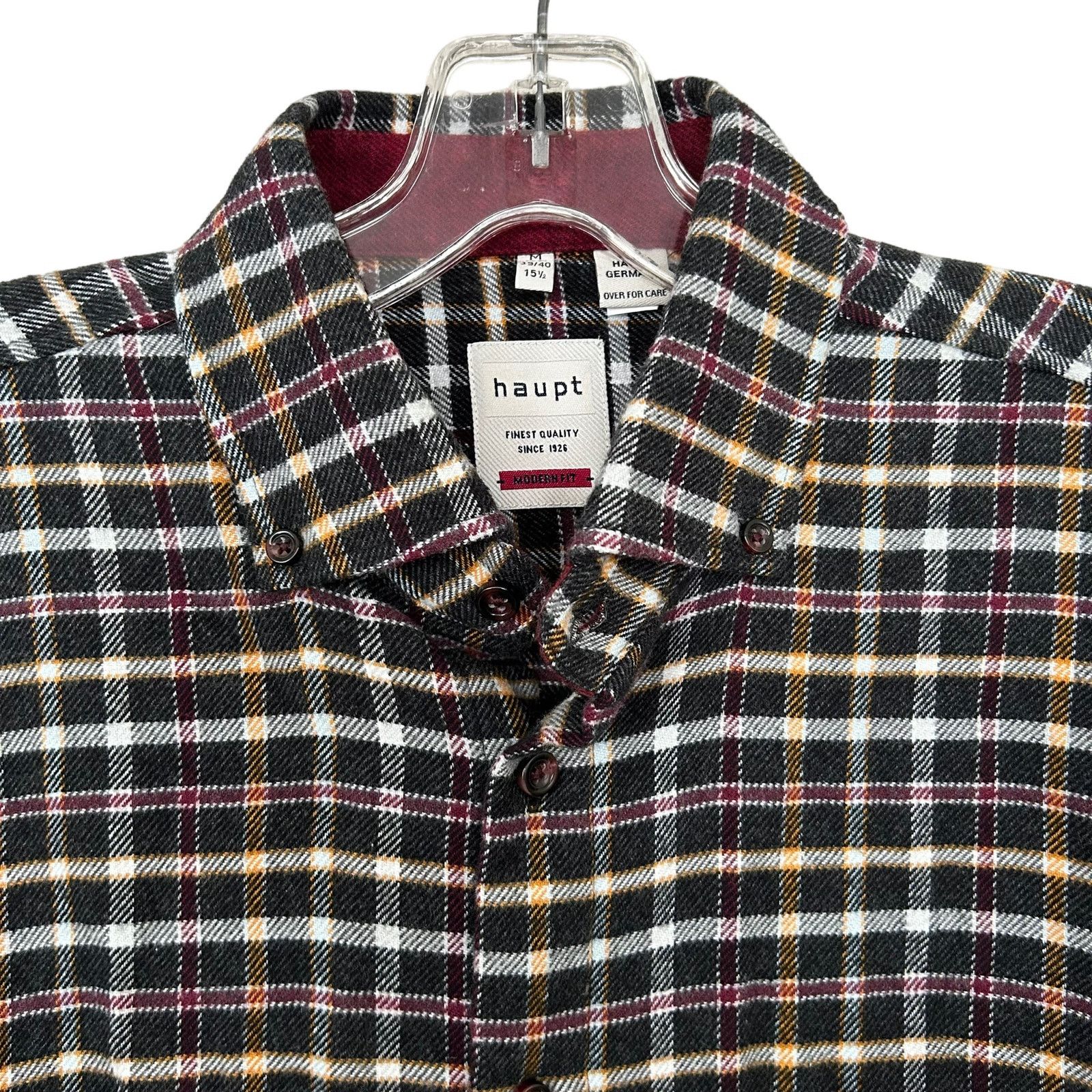 Haupt Haupt Germany Gray Plaid Flannel Sz M Size US M / EU 48-50 / 2 - 2 Thumbnail